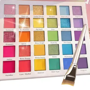 30-color rainbow eyeshadow palette,Vibrant Color Makeup Eyeshadow Palette, Affordable Eye shadow Palettes,Highly Pigmented Waterproof Eyeshadow,Duochrome Palette Cosmetic,Highly Pigmented Waterproof Eyeshadow, Gradient Multicolor Eye Makeup Matte Shimmer