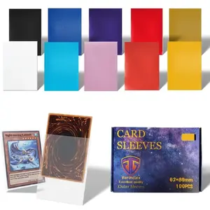 100pcs 62x89mm Solid Color Matte Card Sleeves for YGO Cards, Durable High Quality Card Protectors, Ideal Gift for Collectors, Trading Card Sleeve
