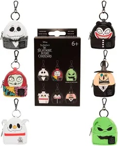 The Nightmare Before Christmas Characters Cosplay Mystery Mini Backpack Keychain, Collectible Entertainment Accessory