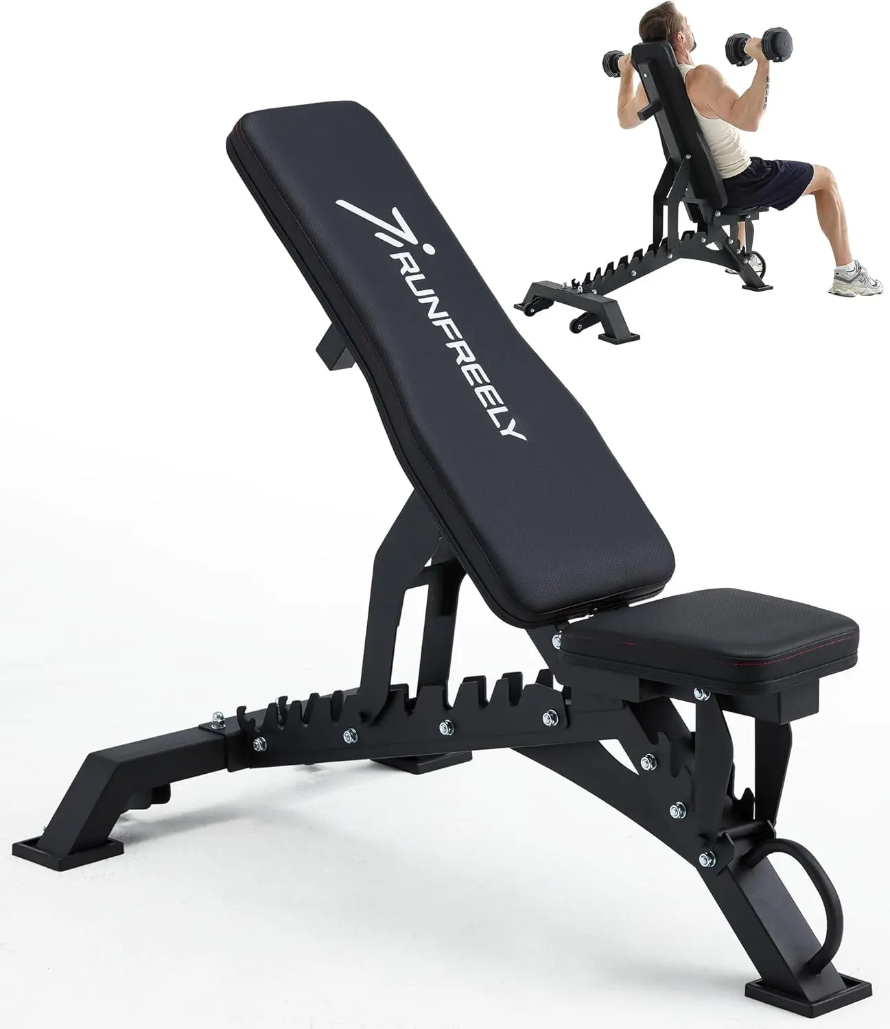 EROmmy Heavy Duty 1000LB Capacity FID Adjustable Workout Bench - Bodybuilding Gear for Weight Lifting, Bench Press, Home Gym Use, Adjustable Workout Benches, Bodybuilding Adjustable Benches