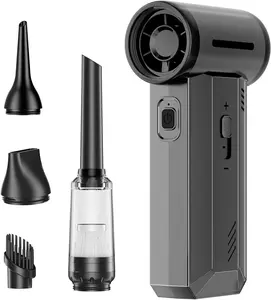 Portable Handheld Fan, 4000mAh*2 Rechargeable Battery, 3.5H Fast Charge, Portable Fan with Various Nozzle summerwins