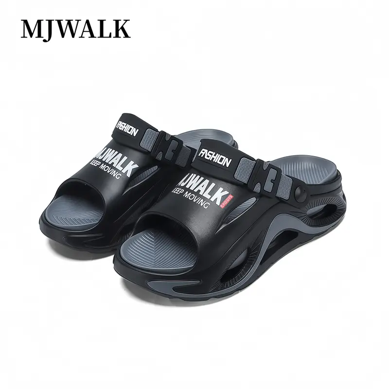 [MJWALK] 2026 New Arrival Men's EVA Slide Slipper Shoes - 5cm Height, No Odor, Arch Support, Lightweight, Soft, Ankle-Fit, Breathable, Durable, All Seasons, Anti-Slip Fashion Footwear, Casual Soft Slippers for Daily Indoor/Outdoor Wear