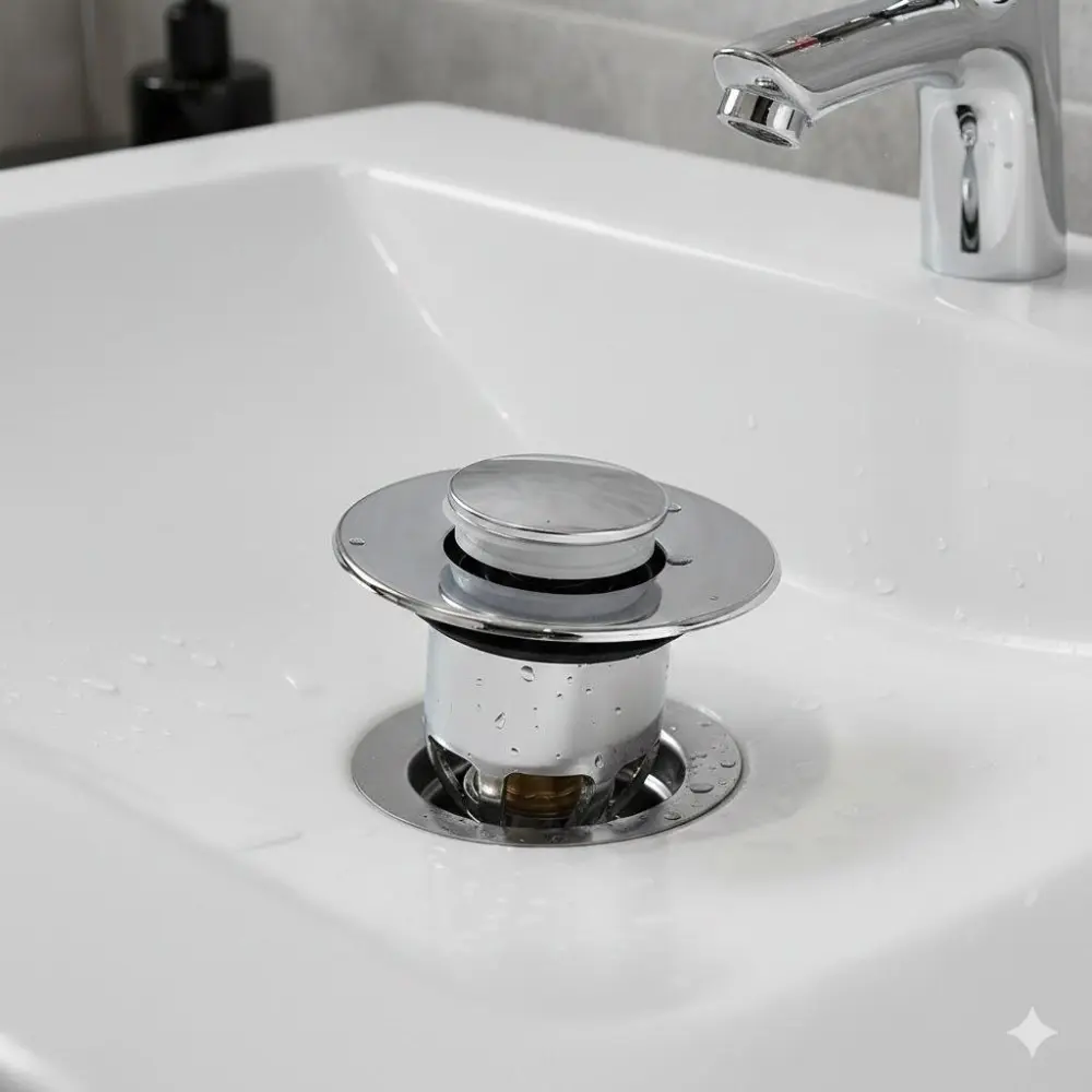 Press-Release Fast-Drain Odor Filter: ABS Anti-Overflow & Anti-Backflow Design, Efficiently Traps Hair to Prevent Clogs, Drain Protector. Easy-Clean Drain Plug, Bathroom Sink Stopper, Simple Installation for Kitchen & Bathroom.