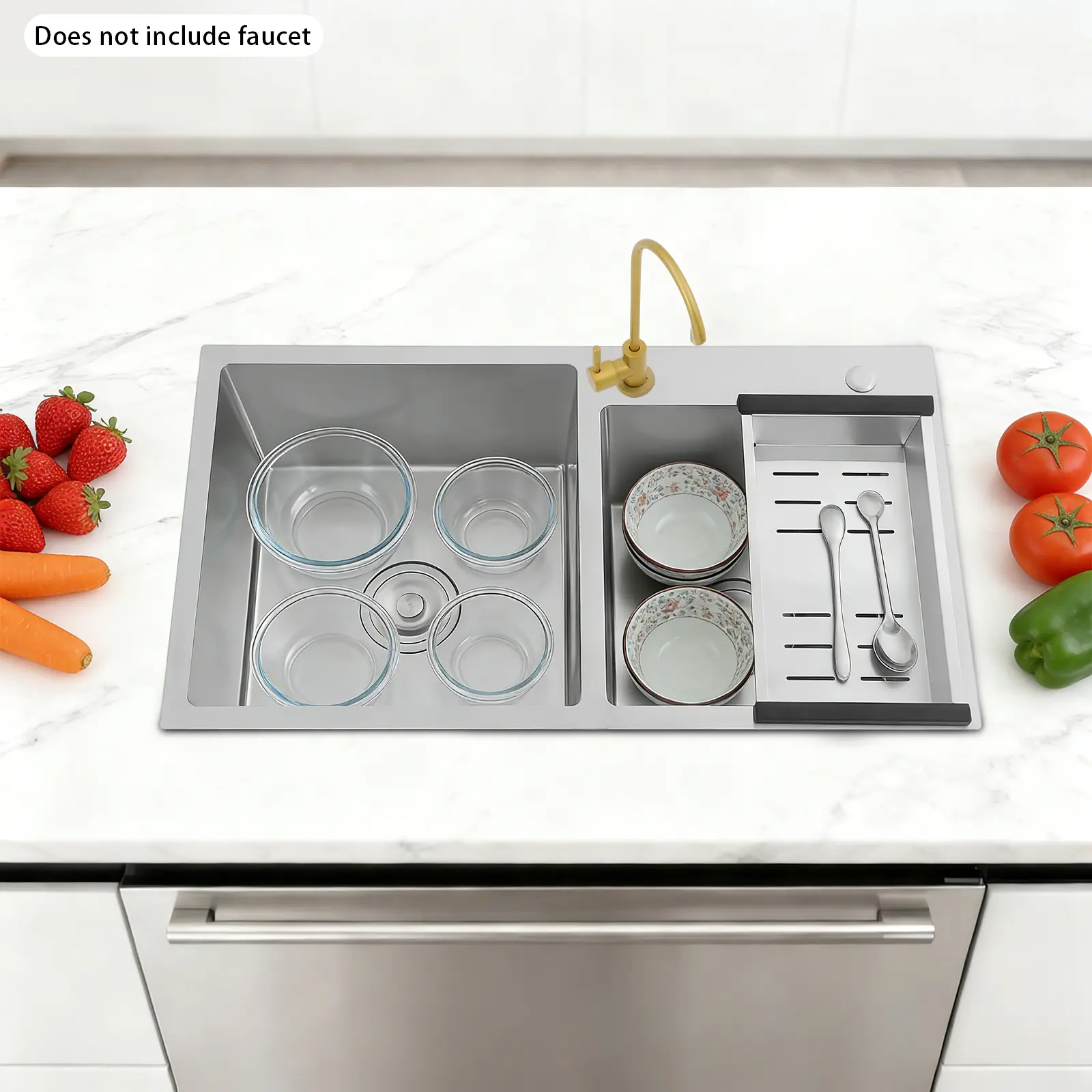 PureSink Undermount Double Bowl Stainless Steel Kitchen Sink (30.7x16.9in) - X-Shaped Guide Lines, Drainage Filter, Heavy-Duty Soundproof & Anti-Condensation Coating, Workstation Sink for Kitchen, Garage, Undermount Sink