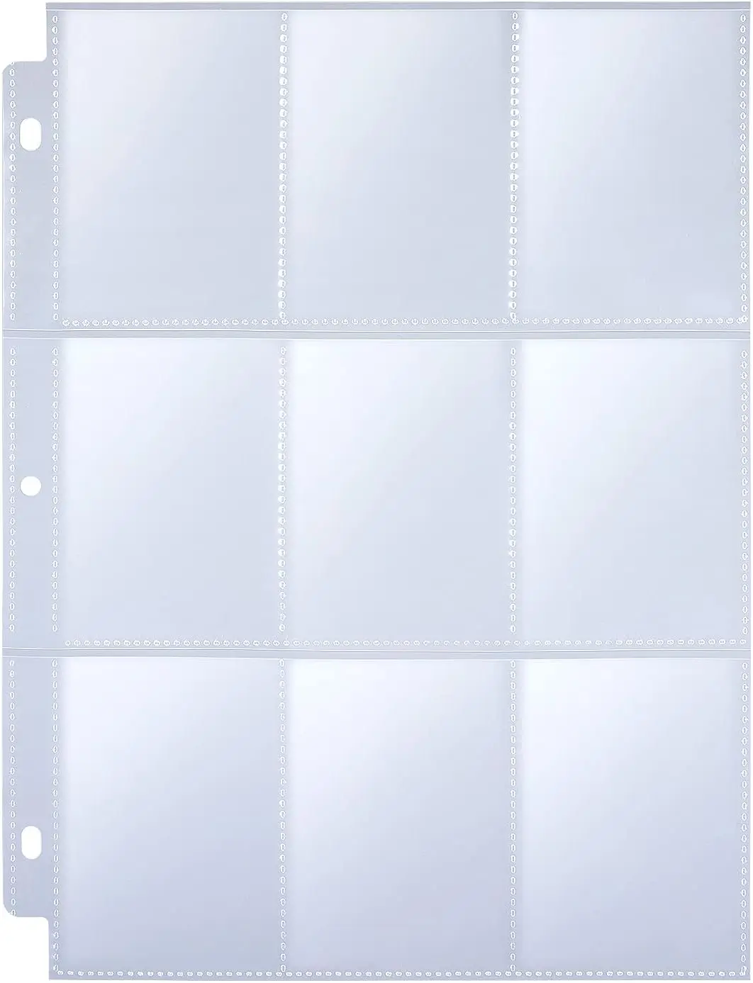 Page Protector 36 Pack 9 Pocket Holds 324 Cards Trading Card Sleeves Page Clear Sheet Protector Pages 3 Ring Binder