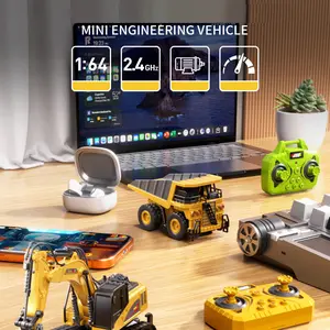 1/64 RC Forklift Toy, 3 in 1 Mini Forklift Remote Control & App Remote Control Forklift 10CH Alloy RC Construction Vehicles, Desktop Toy Gift for Adults Kids Boys