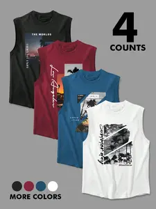 Men's Comfortable, Casual and Stylish Sleeveless Fitted Tank Top, Beach Tank Tops, Perfect for Daily Wear, Versatile Design, Ideal for Summer, Fashionable and Practical