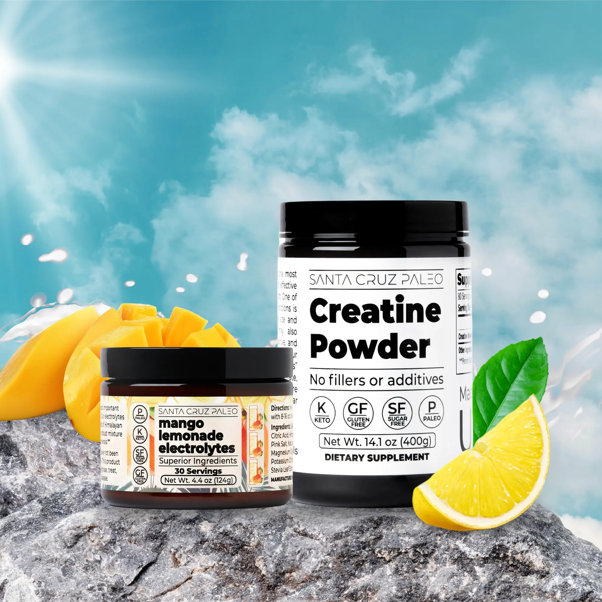 Santa Cruz Paleo Creatine Powder + Electrolytes Bundle Santa Cruz Paleo Creatine Powder + Electrolytes Bundle