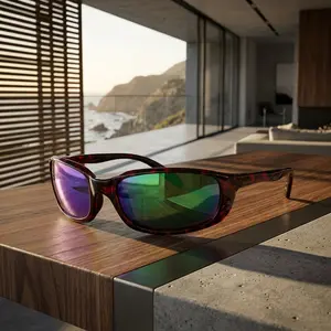 Premium Men's Polarized Sport Sunglasses UV400 Retro Wrap Around Shades for Driving Fishing Golf