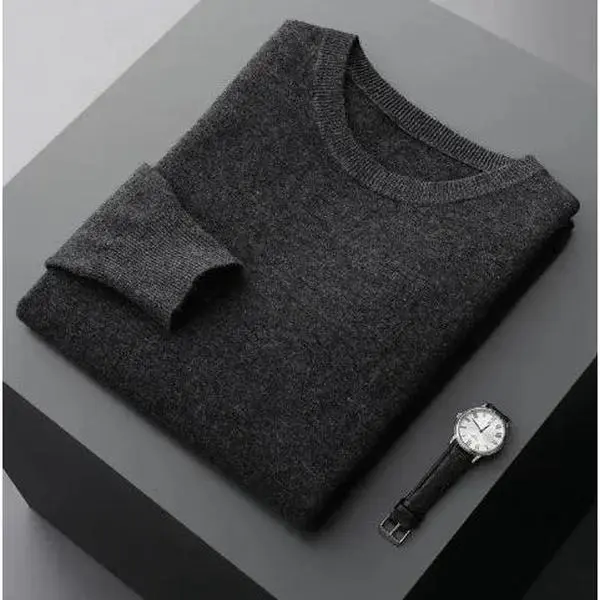 Men's Round Neck Pure Cashmere Sweater