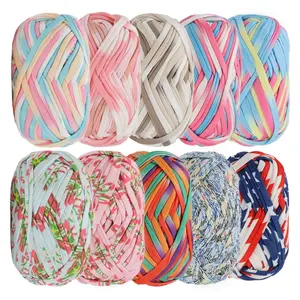 3-Piece Set Gradient Dye Polyester Yarn Thread, Ideal for Crochet Bags Baskets Cushions Christmas Gifts DIY Crafts
