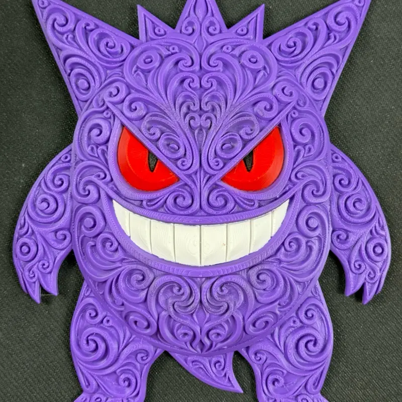 Gengar 3-D art print figure