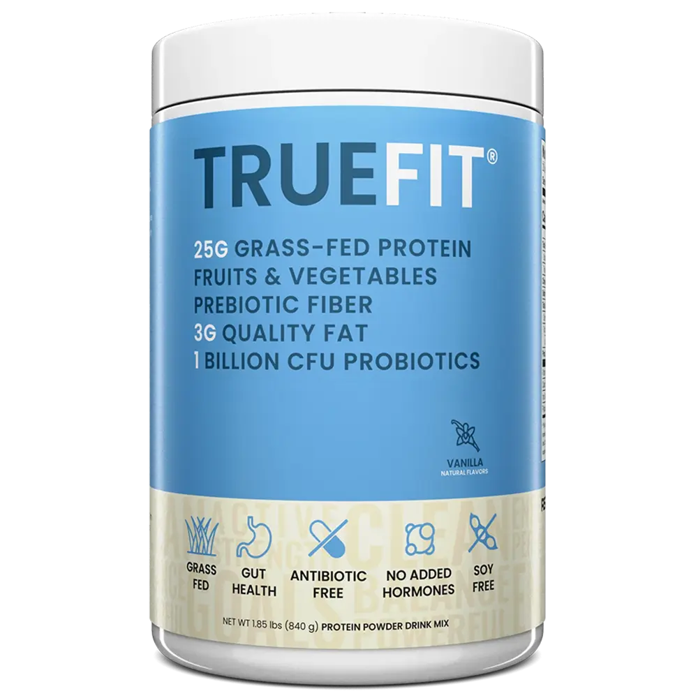 TrueFit Grass-Fed Protein Powder with Fiber + Probiotics, 20 Servings TrueFit Grass-Fed Protein Powder with Fiber + Probiotics, 20 Servings