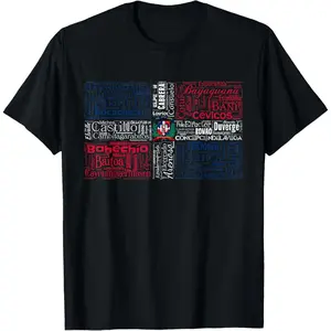 Cities Ciudades Republica Dominicana Bandera Dominican Flag T-Shirt