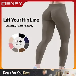 DENFY Impact Leggings Fitness Gymwear Tummy Control Scrunch Butt Lifting Sportswear Workout Yoga Gym Pants