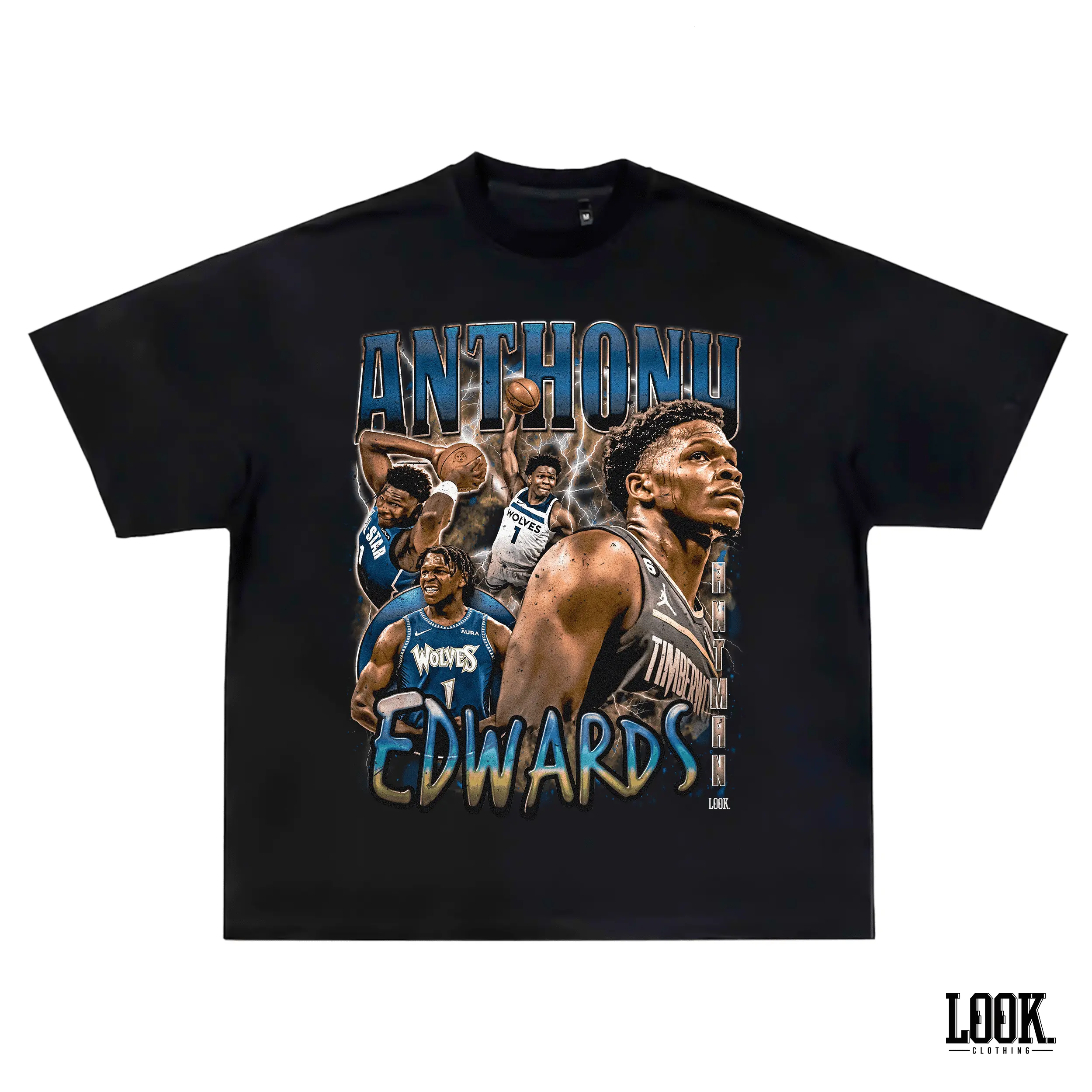 Anthony Edwards Antman Graphic Tee, Y2K Rap Streetwear T-Shirt, Unisex Crew Neck Tee, Vintage Hip-Hop Graphic, Sports Style, Casual Cotton Fit