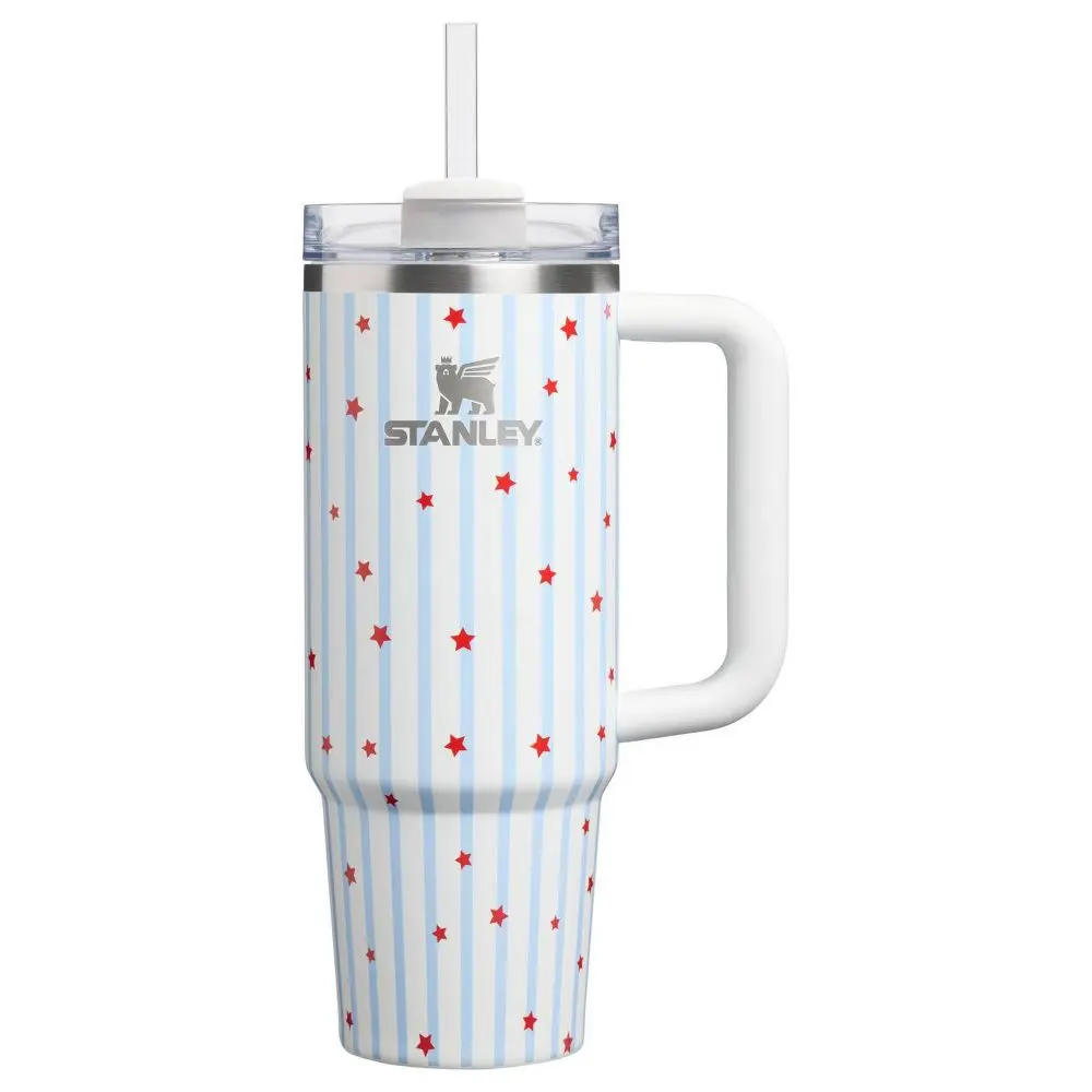 Stanley 30 oz Stainless Steel H2.0 FlowState Quencher Tumbler Blue Starry Stripes