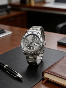 High-End Luxury Quartz Watch for Men, Luminous Date Display, Stainless Steel Strap, Waterproof, Sporty Fashion Business Outdoor Military Style