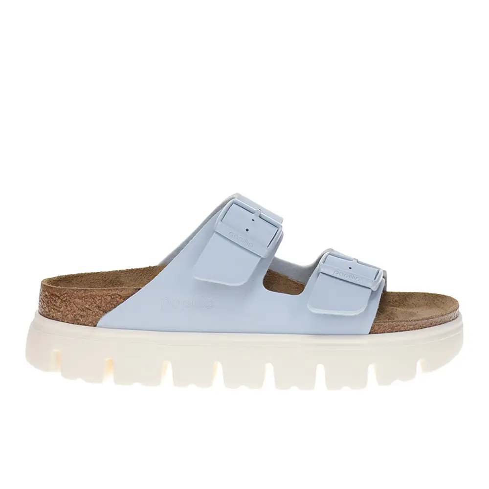 BIRKENSTOCK Womens Arizona Chunky Birko-Flor Casual Sandals Casual Low Heel 1-2" - Blue