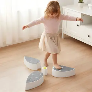 Arlopu Stepping Stones for Kids, Durable Anti-Slip Balance Beam Toddler Sensory Activities, Balance & Coordination Skills, Gross Motor Skills, Obstacle Course, Stackable Indoor & Outdoor Toys