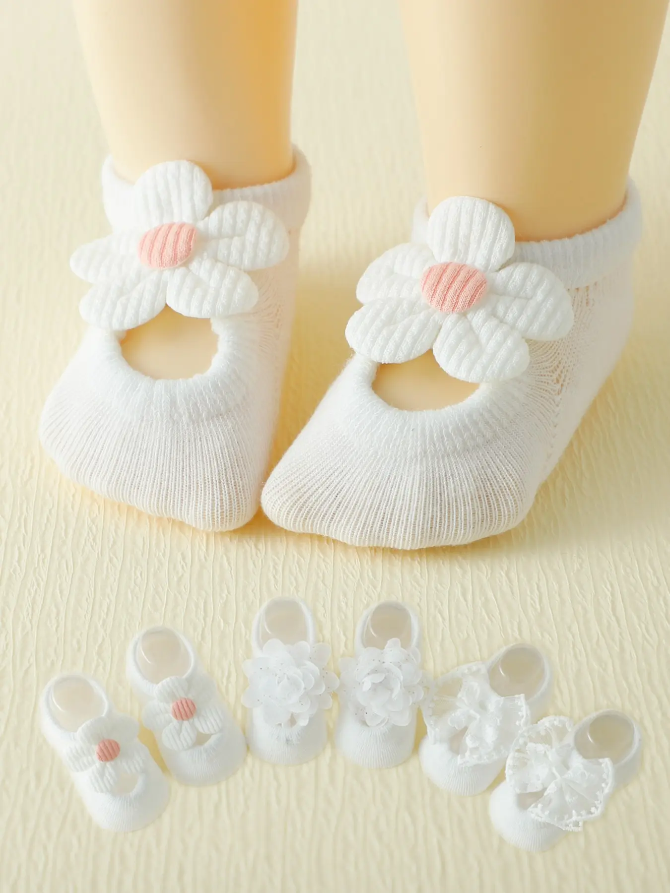 Baby Floor Socks Set, Cute Preemie Socks with Breathable Anti-Slip Design for Newborns & Infants, Gift for Birthdays & Daily Wear