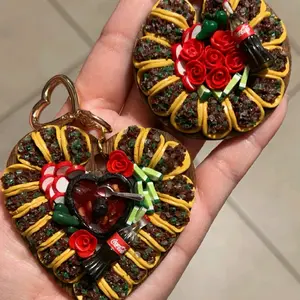 Mexican Taco Tray Keychain