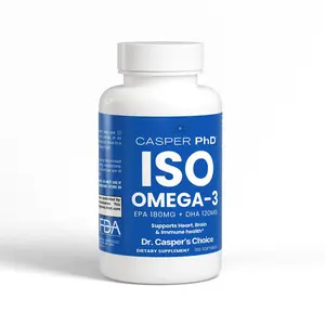 ISO Omega-3 | Dr. Casper (From Nobel Prize Winning Lab) Recommended Omega-3 | Ease Inflammation | Improved Circulation | Lower Triglycerides | Enhanced Focus | Overall Resilience | 100 Softgels
