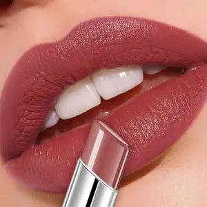 Single Pack Huasurv Moisturizing Shiny Lipstick, Hydrating Glossy Lip Color, Long-Lasting Natural Look, Perfect for Festivals & Weddings, Lipgloss