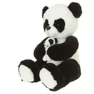 Giftable World  16 in. Plush Panda with Baby
