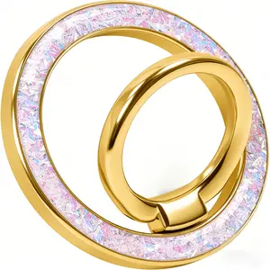 Magnetic Phone Ring Grip Holder, Sparkling with 360° Rotation & Folding Finger Ring Twinkle, Magnetic Phone Stand for Cellphone, Foldable Phone Stand