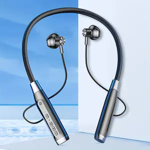 Neckband Bluetooth Earphones with Microphone, 100-hour Battery Life, Heavy Bass, Stereo Sound, Bluetooth 5.3