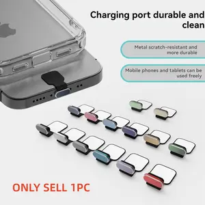 Metal Dust Plug for Apple iPhone 17 Pro Max Air 16 Pro Max 15 Pro Max, Universal Typ-C Charging Port Protector, Anti-Dust Cover