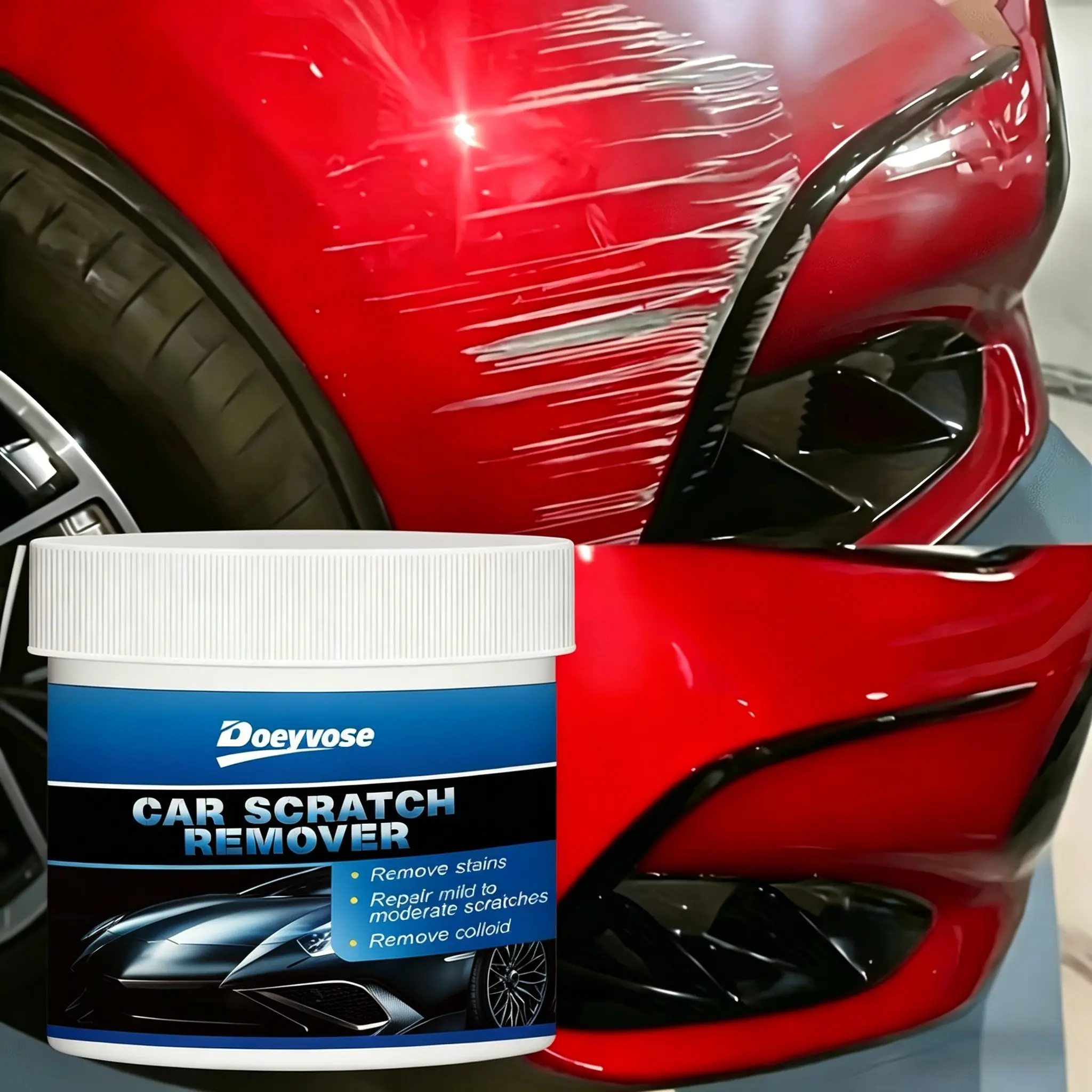 Car Scratch Repair Gel, Quick Scratch Removal Without Paint Spray, Paint Polish Scratch Remover, Car Paint Restorer, Protects Car Paint, Fixes Minor Damage, Suitable for Various Colors, Car Scratch Repair Paste