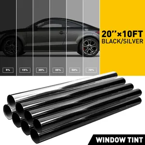 300CM Uncut Roll Window Tint Film 1% 5% 15% 20% 35% 50% 70% VLT 20" x 10ft Feet Car Home Office Glass 300CM Uncut Roll Window Tint Film 1% 5% 15% 20% 35% 50% 70% VLT 20" x 10ft Feet Car Home Office Glass