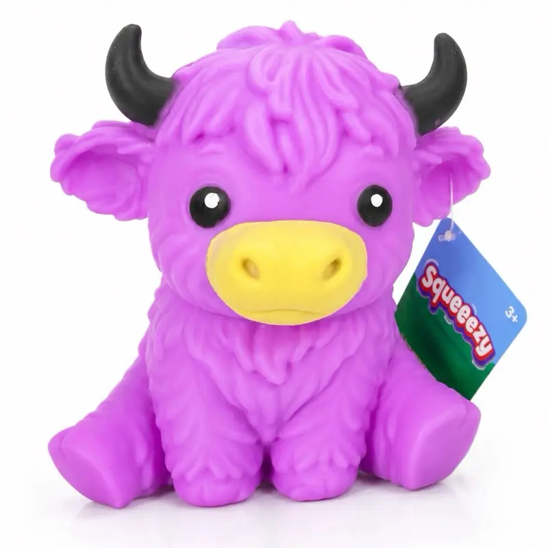 Squeeezy Cow Classic & Novelty Stress Relief Toy, Decompression Squeeze Gadget, Soft Sensory Fidget Reliever, Calming Tool for Play