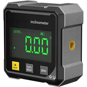 Magnetic Digital Angle Finder with Dual Laser Guide & 360° Magnetic Attachment Rechargeable Angle Meter for Woodworking Construction and Machinery