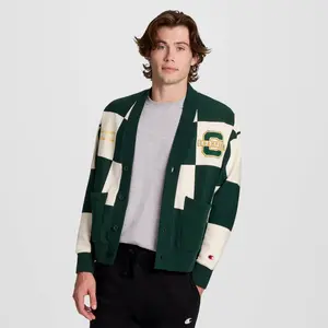 Champion Men's Varsity Check Cardigan Sweater