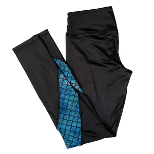 Black Mesh Mermaid Leggings