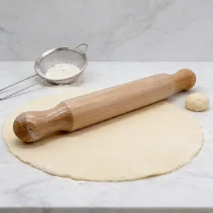 Classic Wooden Rolling Pin | Professional Dough Roller for Baking Pizza Pastry