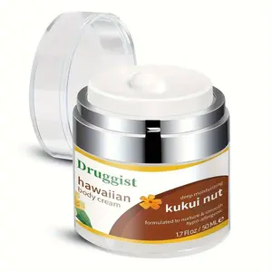 Body Cream – Deep Moisturizing Kukui Nut Lotion for Face & Body, Hypoallergenic Skincare, 1.7 fl.oz / 50ml