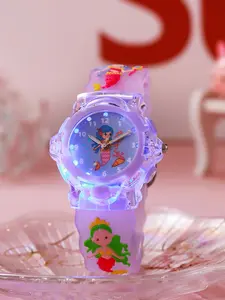 Kids Cute Cartoon Mermaid Design Wristwatch, Fashionable Luminous Watch for Girls, Children, Trendy All-match Stylish Watch for Birthday Gift, Accessories