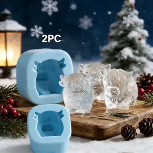 Creative New Cute Cow Silicone Mold, Chocolate Making Model, Weekend Holiday Children Home Collection, DIY Craft Tool