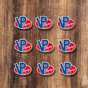 9PCS/SET "Vintage Distressed VP Racing Fuels Logo (Red-Blue Color 9Pcs)" Minimalist Racing Performance-Style Sticker For Car Door/ Hardcore Goodie Adds Sleek Racing Performance Texture Top For Ultra-Minimalist Racing Performance Style Fans
