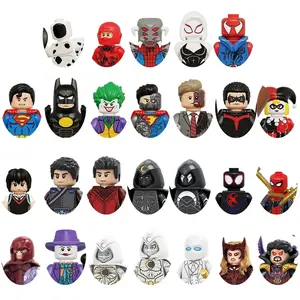 Villain Toy Set Network Hero Red Black Hero Red Cloak Hero Magician Model Children Gift Building Block