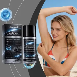Underarm Roll-On Deodorant 24H Long Lasting Antiperspirant with Activated Charcoal Aloe Vera for Daily Use Ultra Dry Odor Control Gentle Skin Friendly Deodorant for Men Women