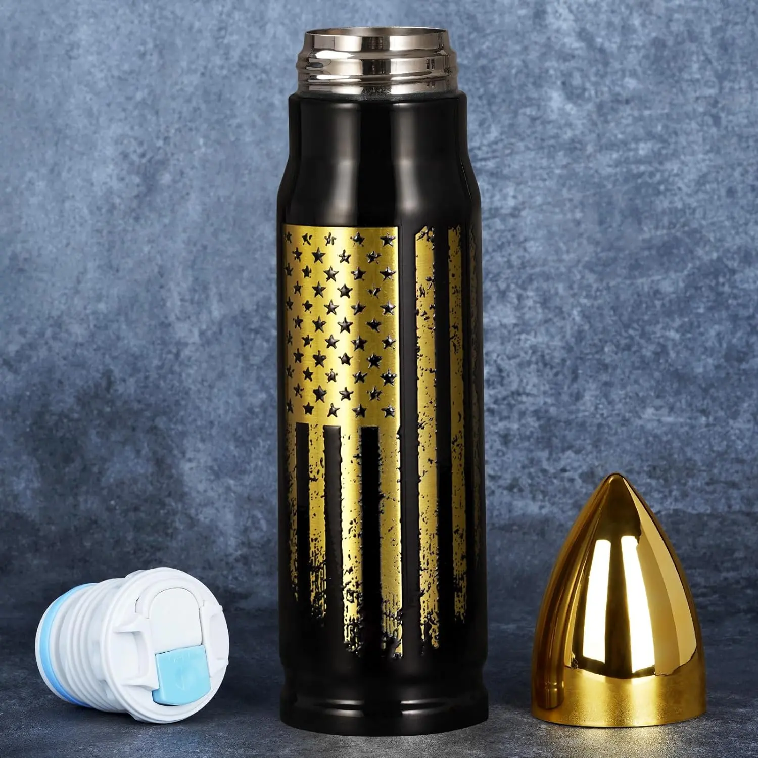 USA Flag Bullet Stainless Steel Tumbler