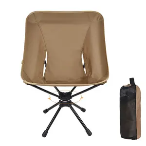 foldable Outdoor Folding  travel chair  Rotatable Swivel Chair for Camping Lightweight Beach Fishing Chairs with Carry Bag for Picnic Hiking Portable Extendable Folding Stool