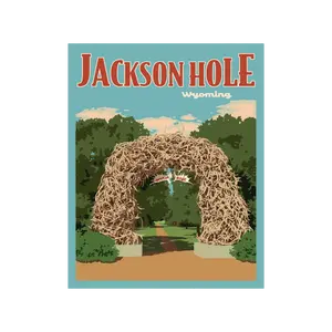 Jackson Hole Poster Sticker