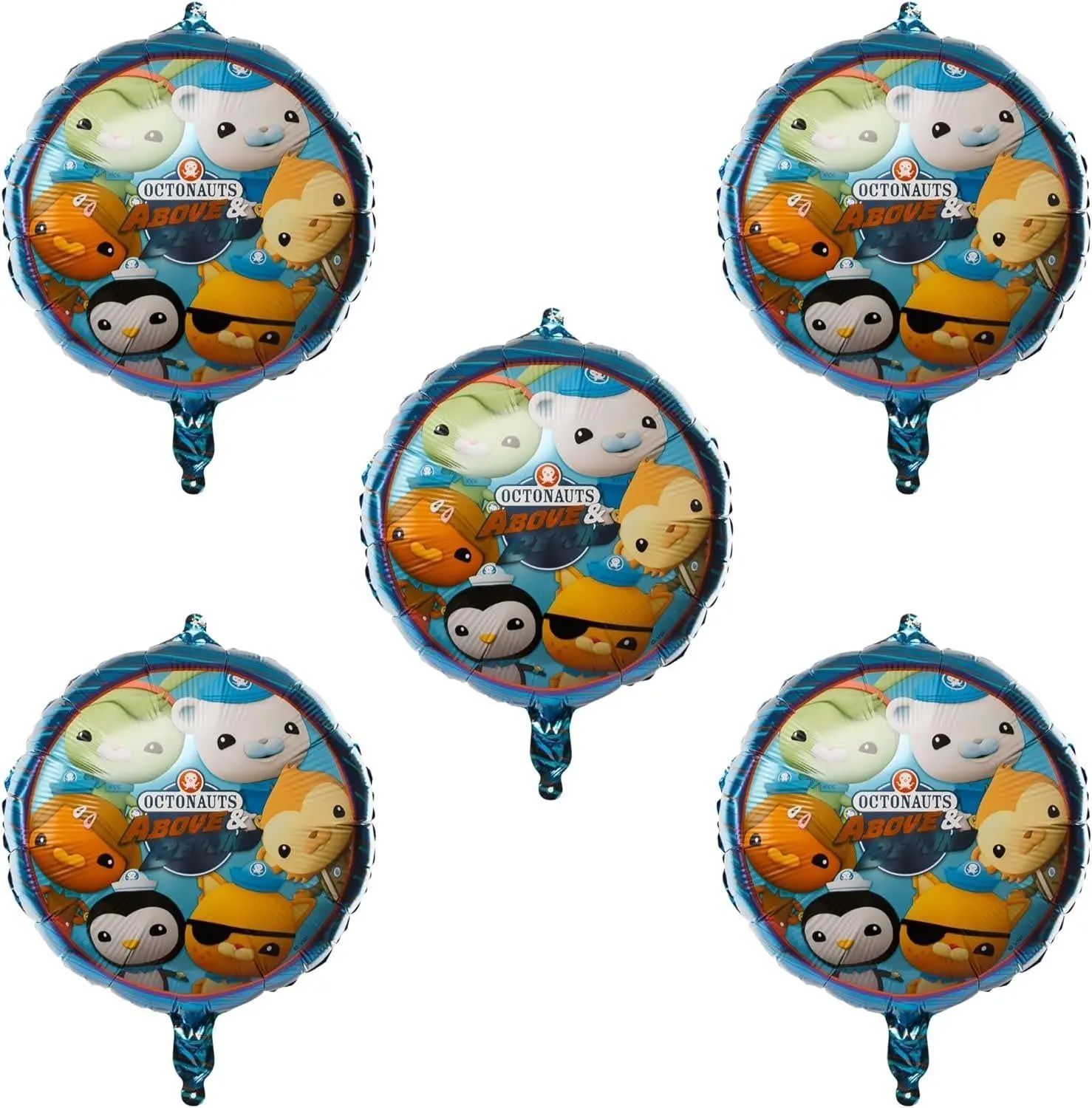 Octonauts Themed Foil spongebob Balloon Set 5ct Shimmering Kids Party favor Supplies Mighty Mojo Pack Decor ornaments 2k  birthday  party  signs
