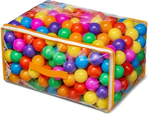 Ball Pit Balls for Kids – 50 Pack Colorful Plastic Play Balls for Ball Pit, Baby & Toddler Toy Balls, BPA Free Phthalate Free Crush Proof Pit Balls with Storage Bag for Playpen, Kiddie Pool & Playhouse